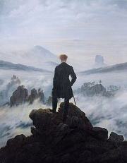 Caspar David Friedrich - Voyageur au dessus d une mer de nuages - Source Wikimedia