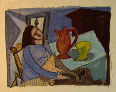Jean-Claude Libert - Oeuvre-Papier 4 : Pastel sur papier, 1947 - Format 33 x 25 cm) (c) ADAGP