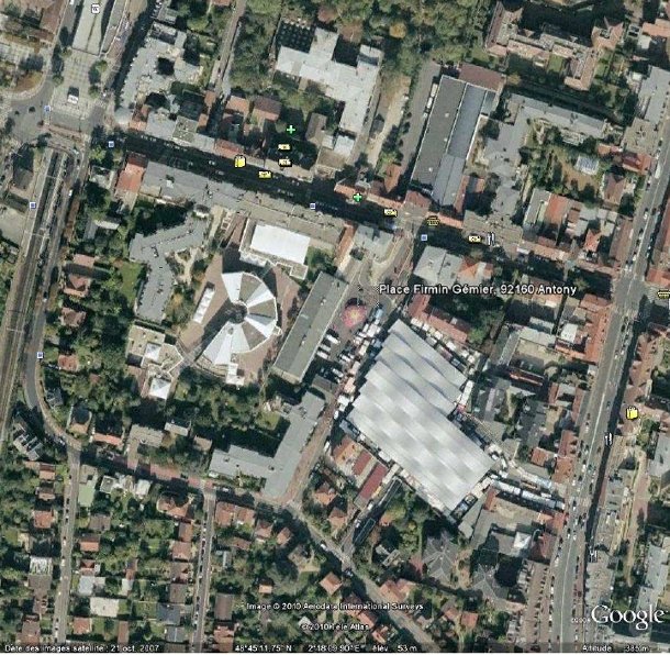 Antony centre par Google Earth