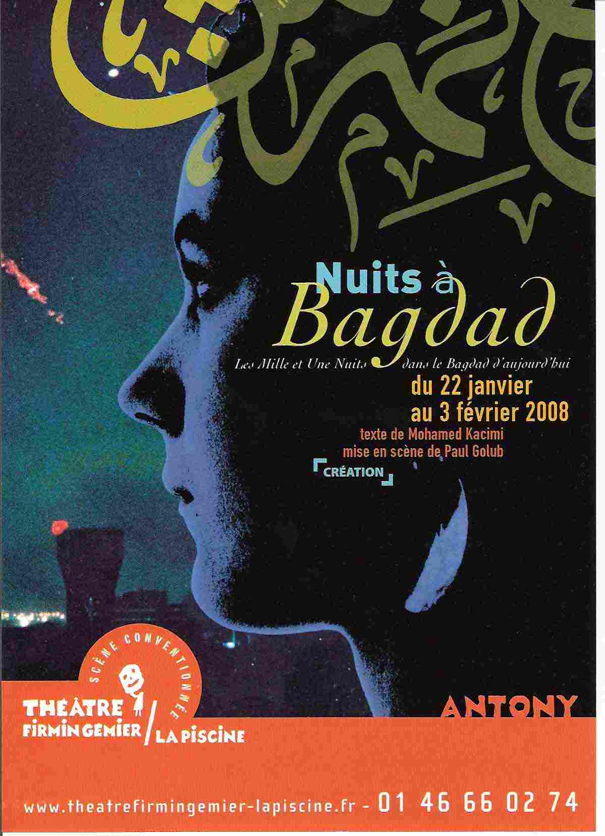 Affiche Nuits à Bagdad - Janvier 2008 - Antony