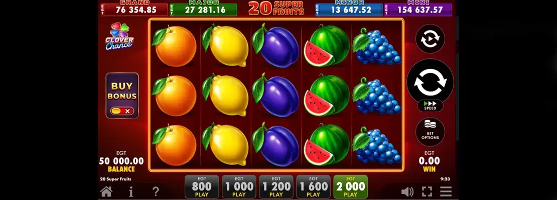 Játssz a 20 Super Fruits Bell Link játékkal ingyen demó módban
