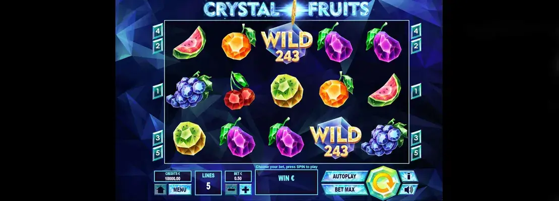 Играйте в 243 Crystal Fruits Reserved бесплатно в демо-режиме
