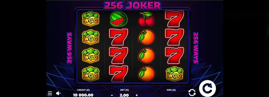 Játssz a 256 Joker játékkal ingyen demó módban