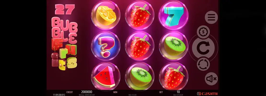 Mainkan 27 Bubble Fruits secara percuma dalam mod demo