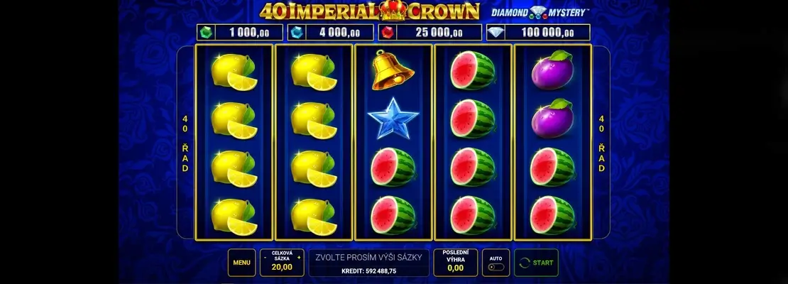 Spil 40 Imperial Crown gratis i demotilstand