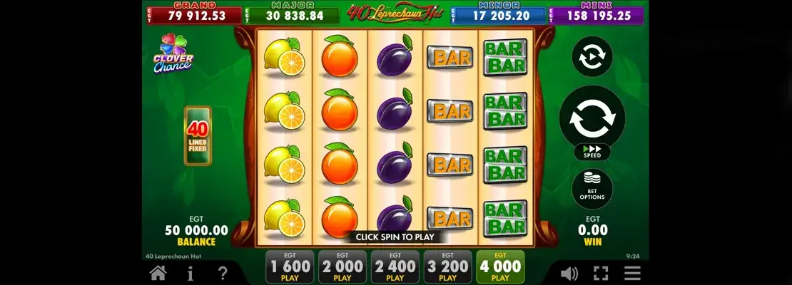 Spil 40 Leprechaun Hot gratis i demotilstand