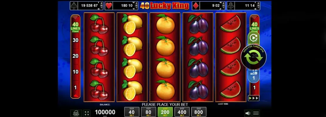 Играйте в 40 Lucky King бесплатно в демо-режиме