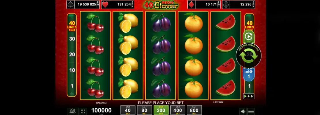 Spielen Sie 40 Mega Clover kostenlos im Demomodus
