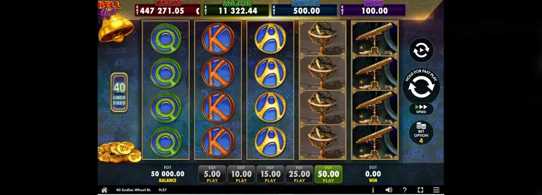 Играйте в 40 Zodiac Wheel Bell Link бесплатно в демо-режиме