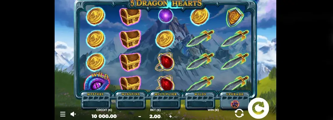 Demo modunda 5 Dragon Hearts oyununu ücretsiz oynayın
