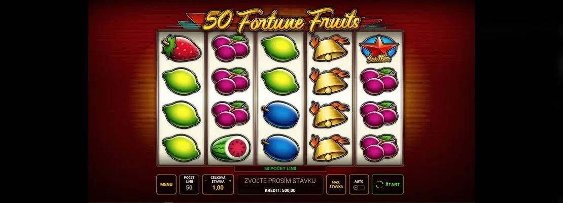 Játssz a 50 Fortune Fruits játékkal ingyen demó módban