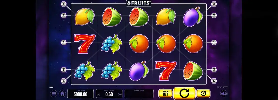 Spielen Sie 6 Fruits kostenlos im Demomodus