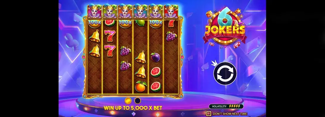 Spill 6 Jokers gratis i demomodus