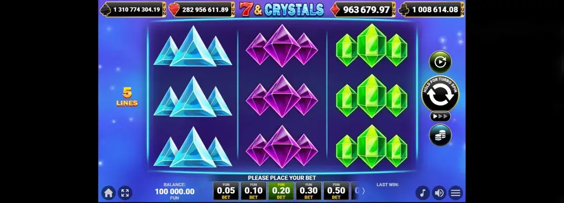 Gioca a 7 And Crystals gratuitamente in modalità demo