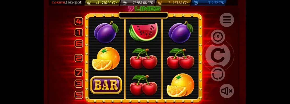Mainkan 7 Lines secara percuma dalam mod demo