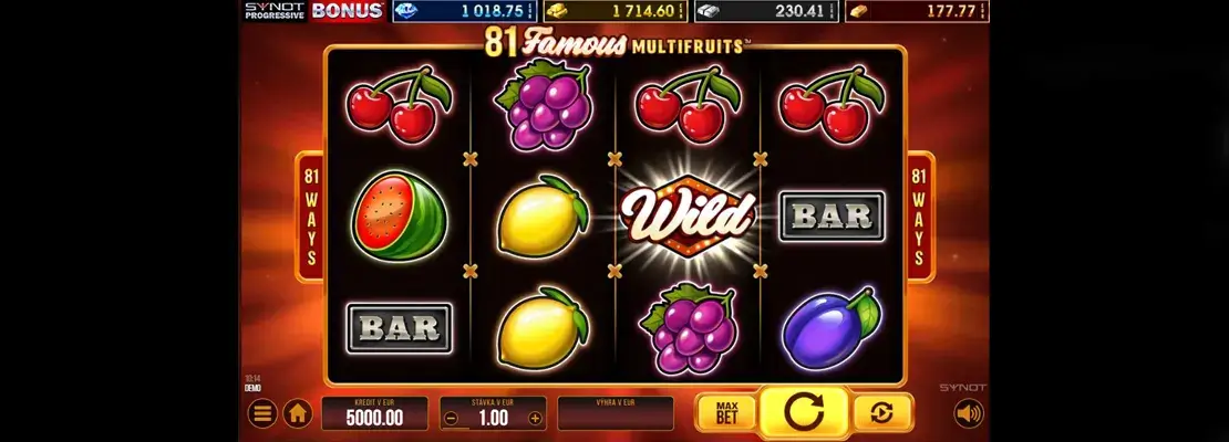 Gioca a 81 Famous Multifruits gratuitamente in modalità demo
