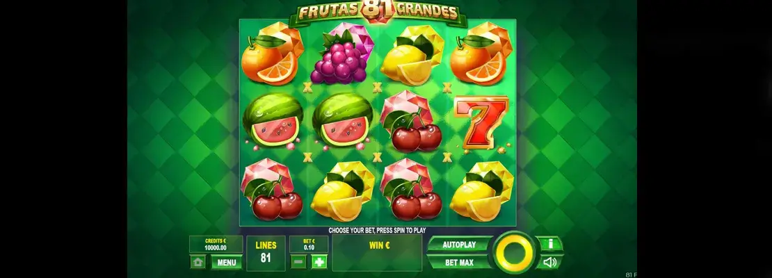 Spill 81 Frutas Grandes gratis i demomodus