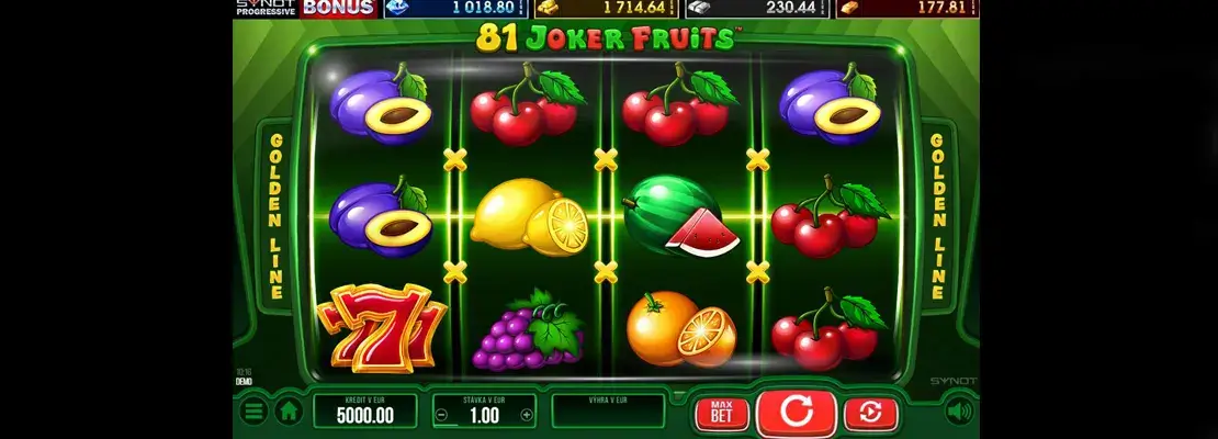 Speel 81 Joker Fruits gratis in de demomodus