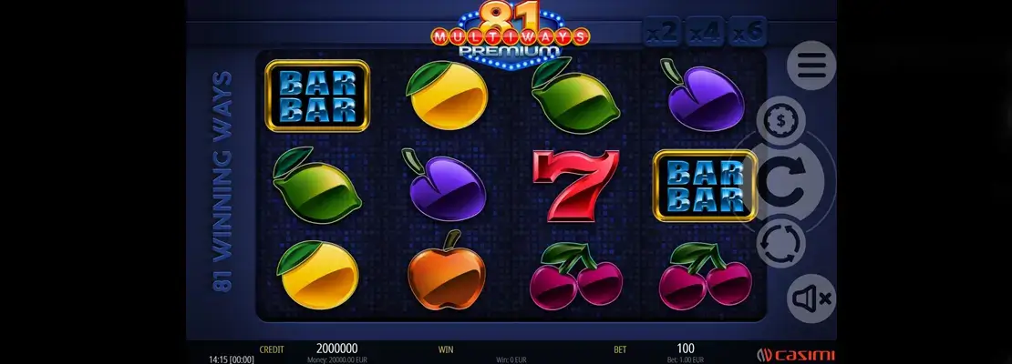 Mainkan 81 Multiways Premium secara percuma dalam mod demo