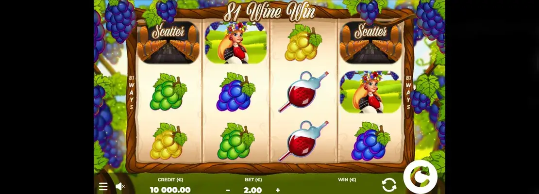 Játssz a 81 Wine Win játékkal ingyen demó módban