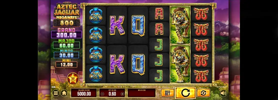 Demo modunda Aztec Jaguar Megaways oyununu ücretsiz oynayın