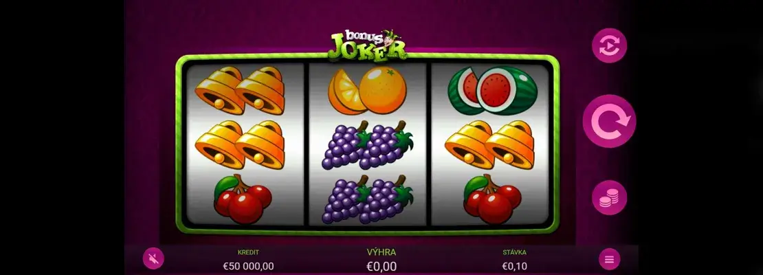 Játssz a Bonus Joker játékkal ingyen demó módban