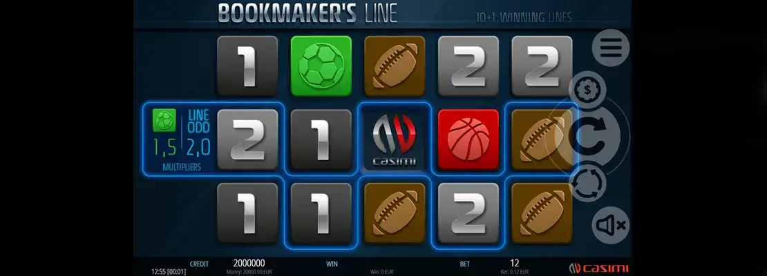 Mainkan Bookmakers Line secara percuma dalam mod demo