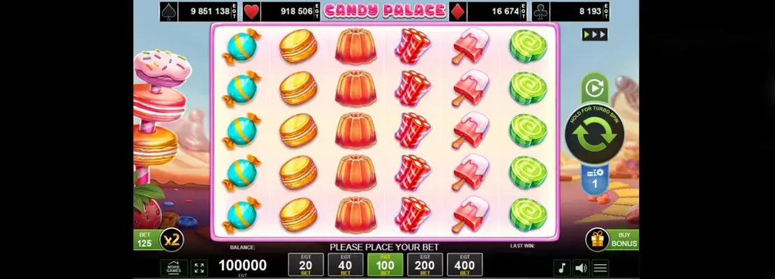 Játssz a Candy Palace játékkal ingyen demó módban