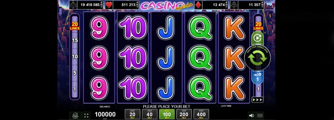 Խաղացեք Casino Mania անվճար ցուցադրական ռեժիմում