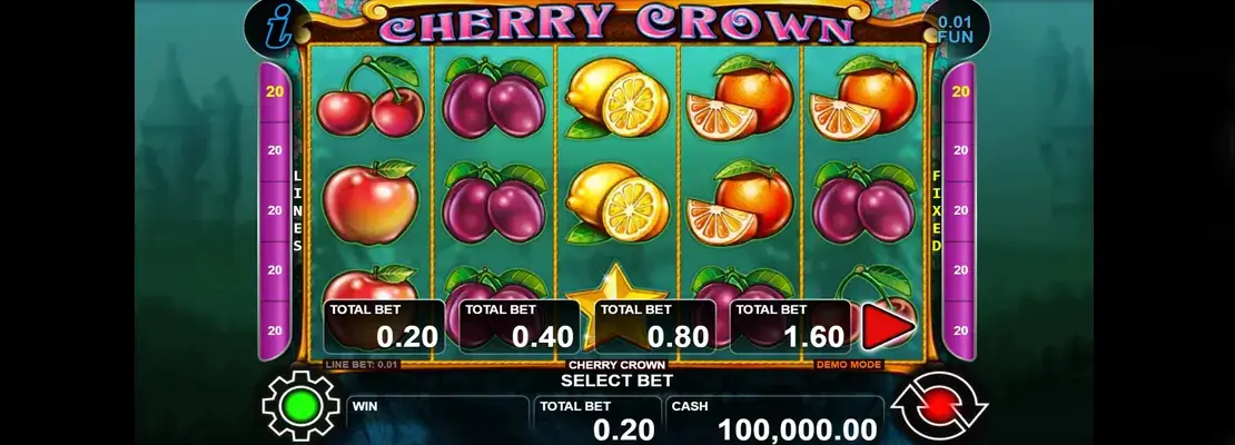 Mainkan Cherry Crown secara percuma dalam mod demo