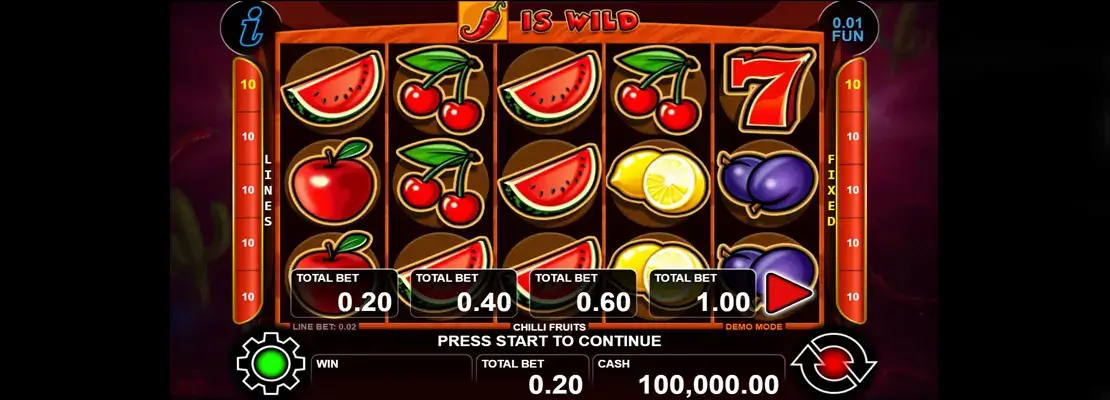 Demo modunda Chilli Fruits oyununu ücretsiz oynayın