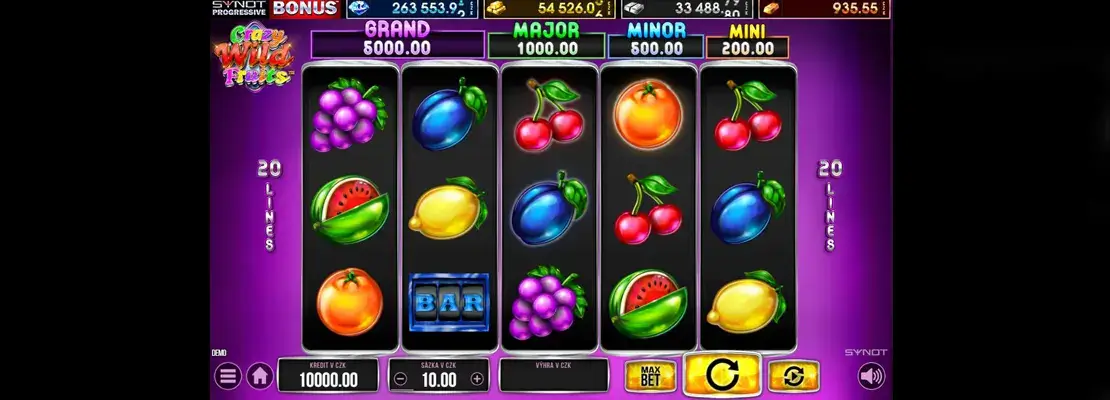 Demo modunda Crazy Wild Fruits oyununu ücretsiz oynayın