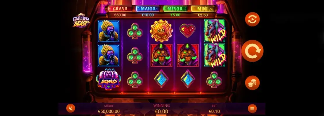 Demo modunda Cyber Beast oyununu ücretsiz oynayın