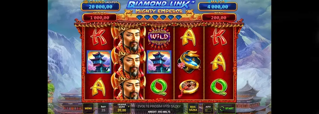 Spil Diamond Link Mighty Emperor gratis i demotilstand