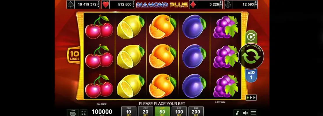 Speel Diamond Plus gratis in de demomodus