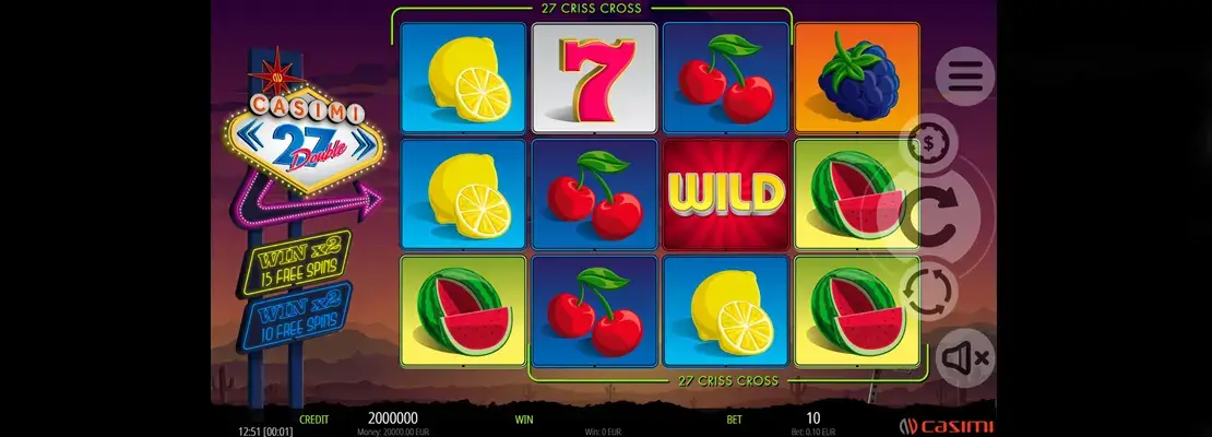 Mainkan Double 27 secara percuma dalam mod demo