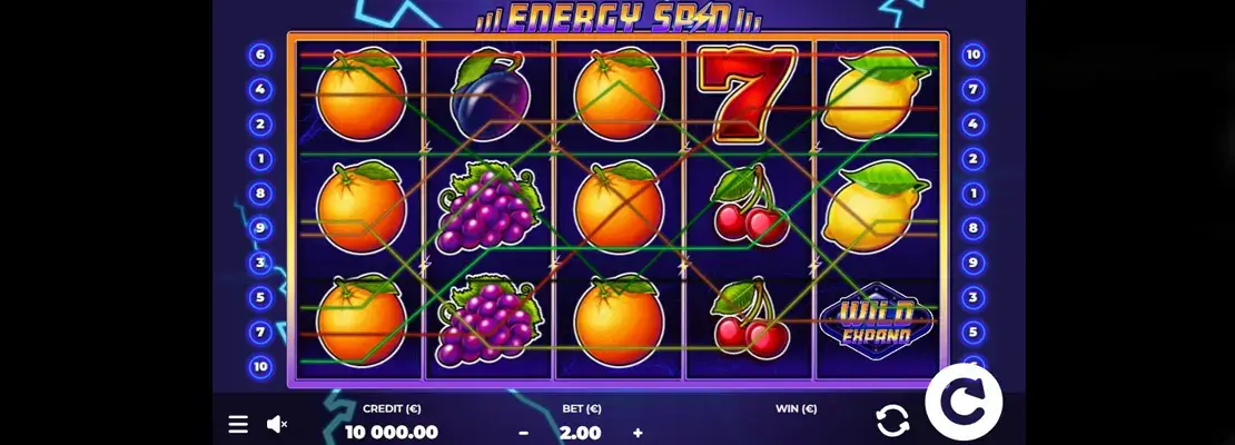 Játssz a Energy Spin játékkal ingyen demó módban