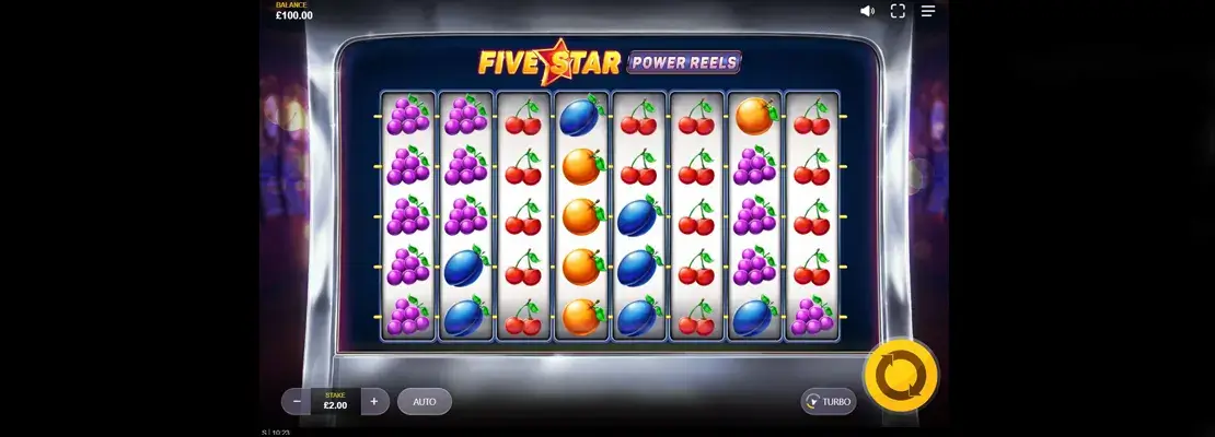 Spil Five Star Power Reels gratis i demotilstand