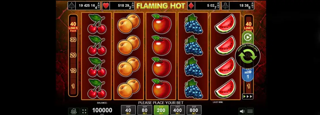 العب Flaming Hot مجانًا في الوضع التجريبي
