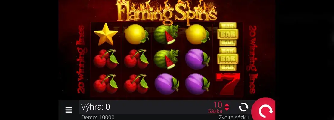 Demo modunda Flaming Spins oyununu ücretsiz oynayın