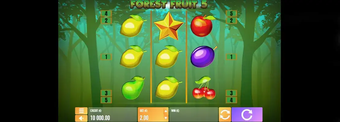 Speel Forest Fruit 5 gratis in de demomodus