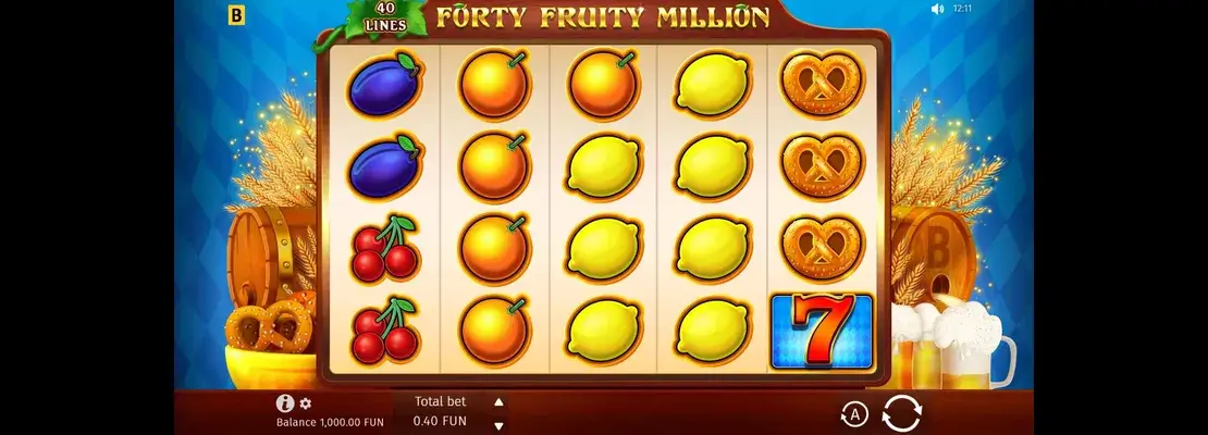 Spill Forty Fruity Million gratis i demomodus