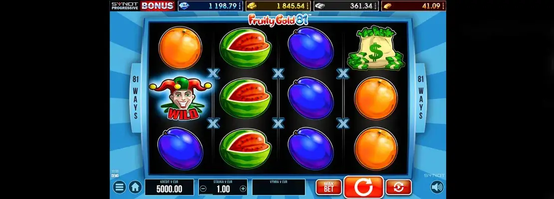 Spill Fruity Gold 81 gratis i demomodus