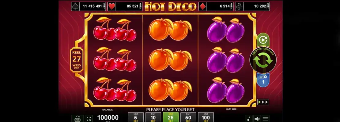 Demo modunda Hot Deco oyununu ücretsiz oynayın