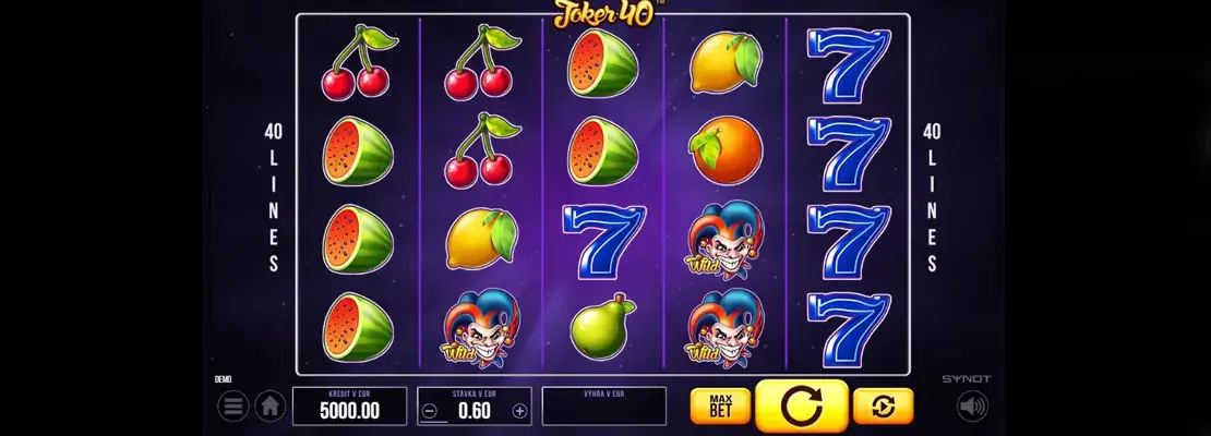 Spill Joker 40 gratis i demomodus