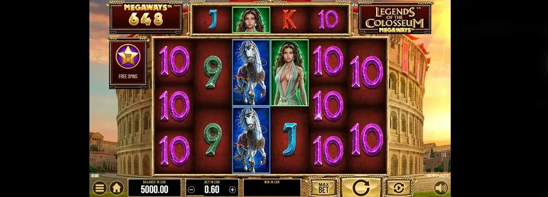 Spill Legends Of The Colosseum gratis i demomodus