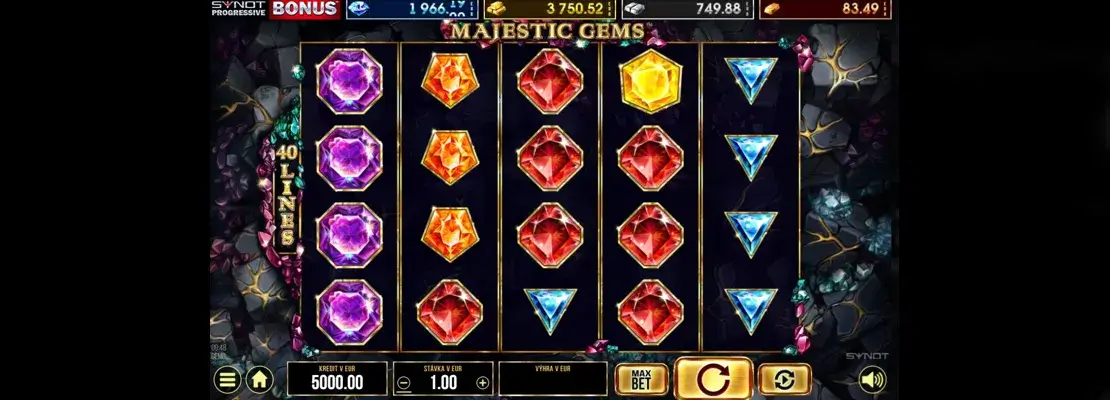 Játssz a Majestic Gems játékkal ingyen demó módban
