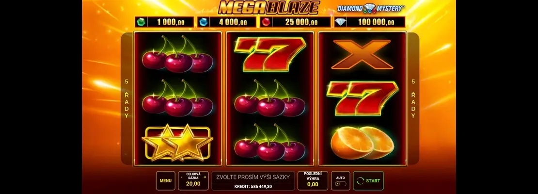 Játssz a Mega Blaze játékkal ingyen demó módban