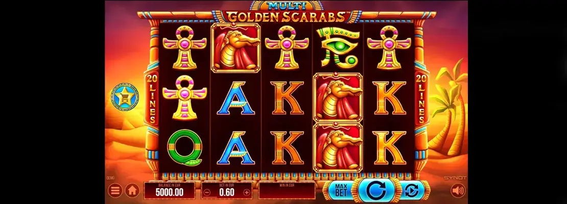 Játssz a Multi Golden Scarabs játékkal ingyen demó módban