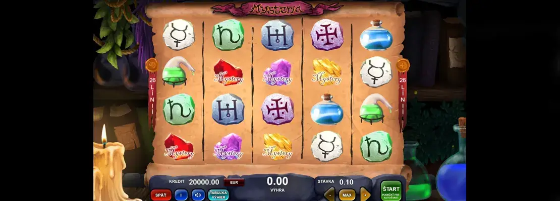 Spil Mysteria gratis i demotilstand